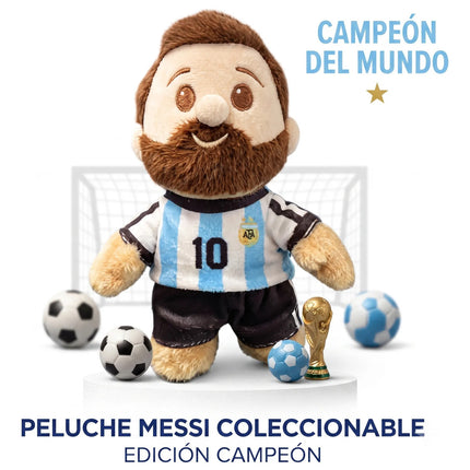 Peluche Messi Futbol Argentina Regalo Coleccionable 18x14 Cm