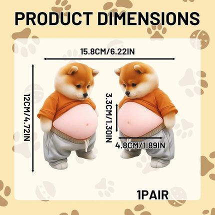 Pegatina 3d Shiba Inu Tope Puerta Decoracion Muebles Celular