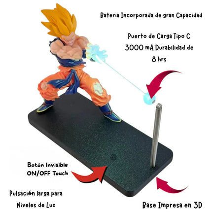 Dragon Ball Lámpara Magnética Goku Kamehameha Anime Regalo Juego Juguete