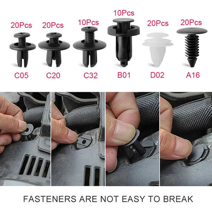 100 Clip Variados Tuerca Tornillo Grapa Automotriz Tablaroca