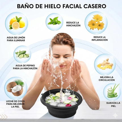 Bowl De Silicona Plegable Para Rostro Mascarillas Spa Facial