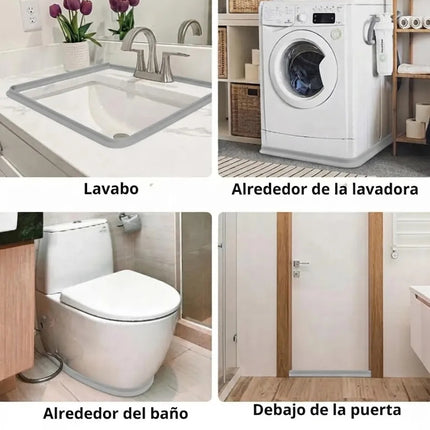 1m Tira Retención Agua Silicona Autoadhesivo Barrera Ducha