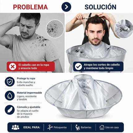 Capa De Corte Pelo Diseño Paraguas Barberia Estetica Salon