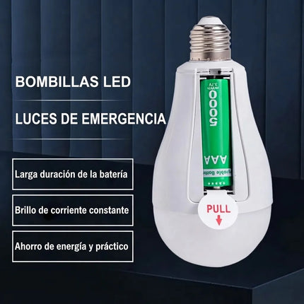Foco Led Emergencia Portatil Inteligente Bateria Con Gancho