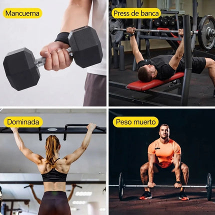 Par Guantes De Entrenamiento Gym Levantamiento Pesas Muñeca