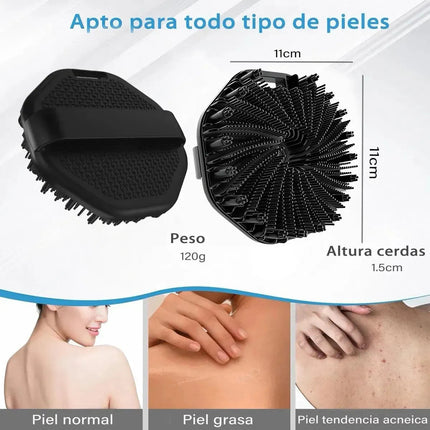 Cepillo Silicona Suave Baño Esponja Ducha Mango Antibacteria