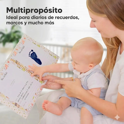 Kit Tinta Huella Pie Mano Bebe Mascotas Patita Perros Gatos