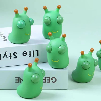 Squishy Antiestrés Gusano Ojos Saltones Sensorial Juguete