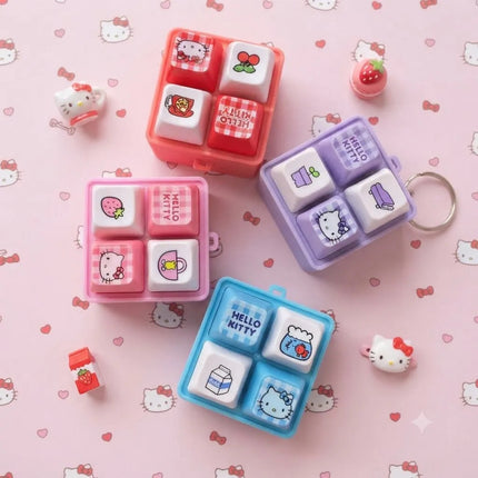 Llavero Fidget Teclado Mecanico Hello Kitty Luz Led Sonido