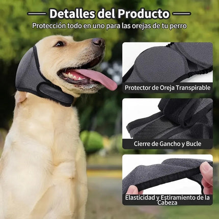 Orejeras Elasticas Perros Proteccion Ruido Capucha Baño