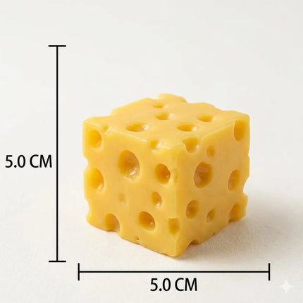 Juguete Antiestrés Squishy Queso Amarillo Cubo Sensorial