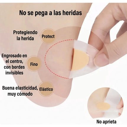 20 Parches Protectores Pies Antirozaduras Finos Invisibles