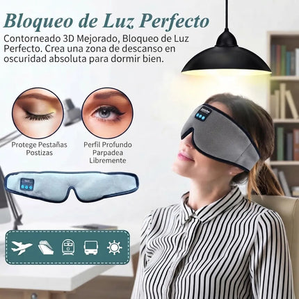 Antifaz Para Escuchar Musica Con Audifonos Bluetooth Mascara
