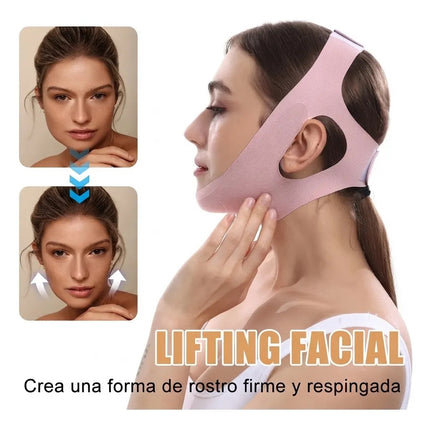 Faja Adelgaza Cara Reducir Papada Banda Estiramiento Facial