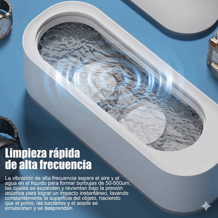 Limpiador Ultrasónico Portátil Luz Uv Para Lentes Gafas Joya