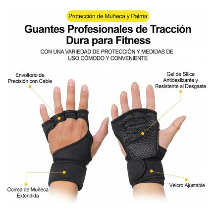 Par Guantes De Entrenamiento Gym Levantamiento Pesas Muñeca