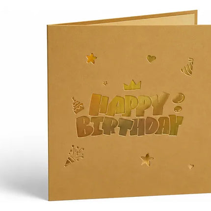 Tarjeta De Cumpleaños 3d Con Musica Luz Pastel Regalo Pop Up
