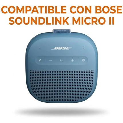 Funda Silicona Bocina Bose Soundlink Micro Ii Correa Ganchos