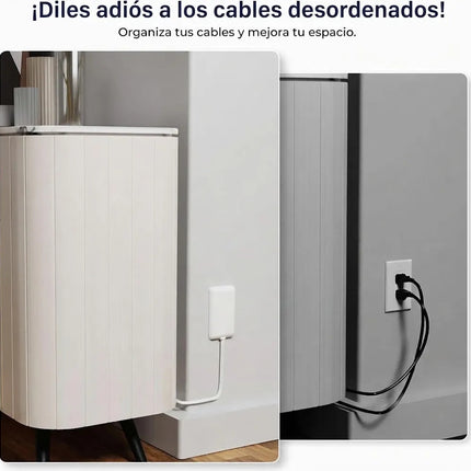 Extensor Plano Enchufe Pared Protector Niños 3 Salidas Cable