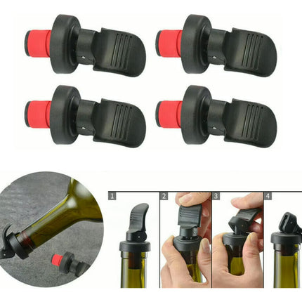 4 Tapones Reutilizables Corchos Botellas Vidrio Vino Tapa