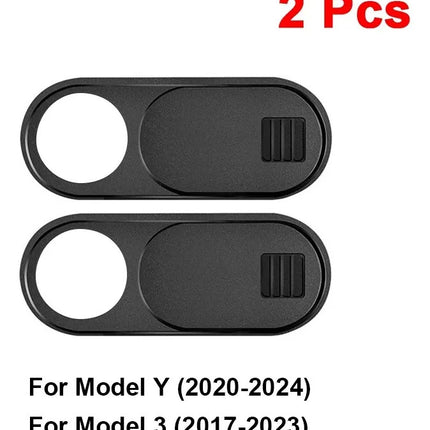 2 Tapas Bloqueo De Cámara Tesla Model Y Model 3 2017-2023
