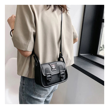 Bolso De Hombro Con Correa Kuromi Bolso Negro Kawaii Cute