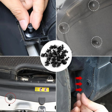 100 Clip Variados Tuerca Tornillo Grapa Automotriz Tablaroca