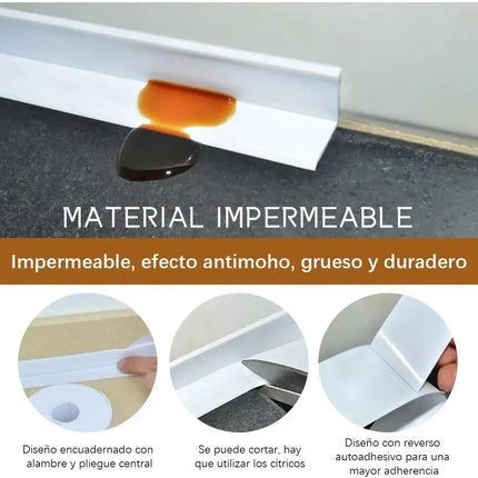 3.2m Tira Cinta Selladora Impermeable Pvc Antihumedad Baño