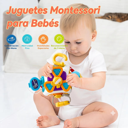 Cubo Sensorial Montessori Juguete Didáctico De Bebé 10 En 1