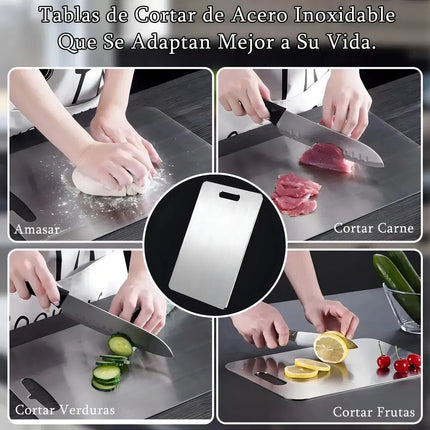 2 Tablas De Titanio Cortar Carne Y Verduras Acero Inoxidable Acero Inoxidable