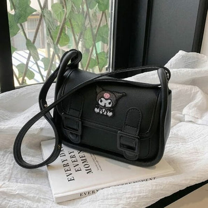 Bolso De Hombro Con Correa Kuromi Bolso Negro Kawaii Cute