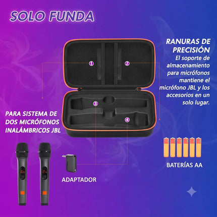 Estuche Eva Rigido Compatible Con Microfono Inalambrico Jbl