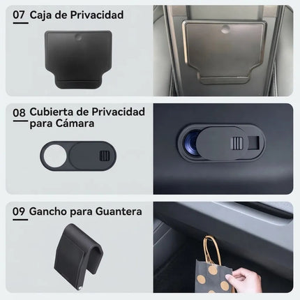 Organizador Consola Central Tesla Model Y Juniper 2025-2026