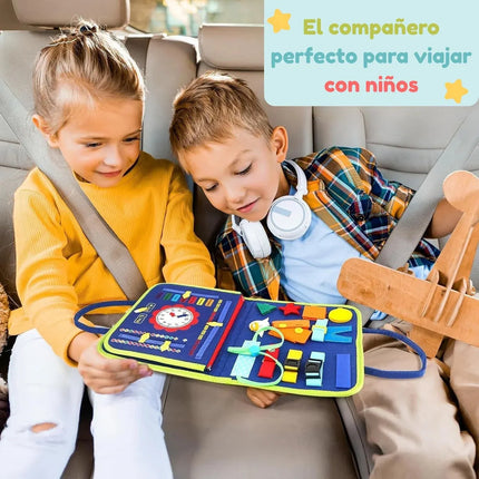 Tablero Sensorial Montessori 25 En 1 Juguete Educativo Bebe