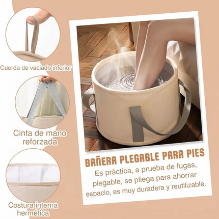 Bañera Plegable Portatil Para Remojo De Pies Termica Pvc