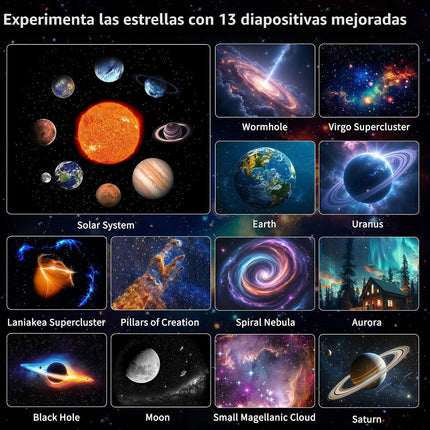 Proyector Galaxia Nebulosa Sistema Solar Dormitorio 13 Disco