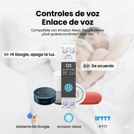 Disyuntor Inteligente Tuya Wifi Interruptor De Control  Voz