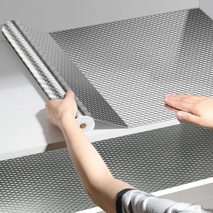 1m Papel Tapiz Aluminio Cocina Adhesivo Antigrasa Resistente