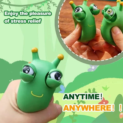 Squishy Antiestrés Gusano Ojos Saltones Sensorial Juguete