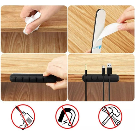 Organizador De Cables Silicona Autoadherible Hogar Oficina