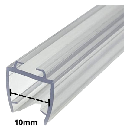 3m Burlete Rigido Sello Puerta Cristal 10mm Con Tira Cepillo