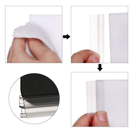Tira Sellado Puerta Cancel Cristal Baño Ducha Impermeable N