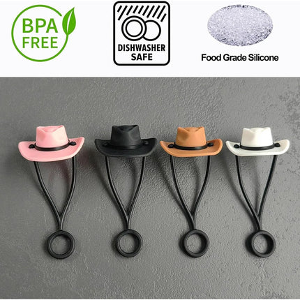 4pzs Tapa Protectora Popote Sombrero Vaquero Termo Stanley