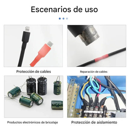 2 Metros Canaleta Cables Termorretractil Con Pegamento 4mm