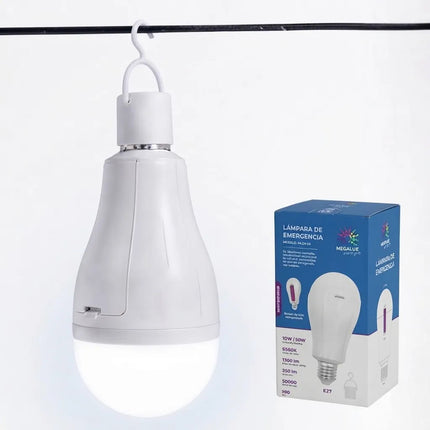 Foco Led Emergencia Portatil Inteligente Bateria Con Gancho