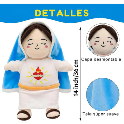 Peluche Respirador Virgen María Virgencita Sonido Luz Regalo