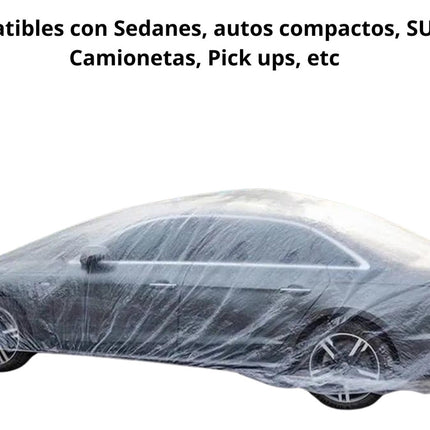Cubierta Para Carro Coche Sedan Plastico Desechable Exterior