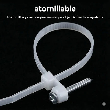 100 Pzs Cincho Con Orificio Para Tornillo Bridas Multiusos