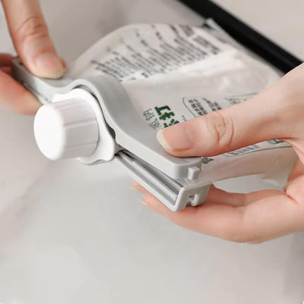 5 Clip Sellador De Bolsas Con Tapadera Dispensador Cierre Cocina