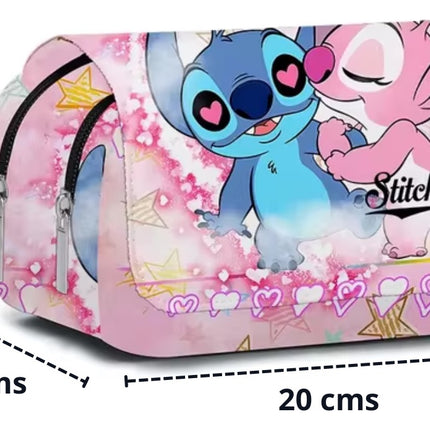 Lapicera Escolar Cosmetiquera Neceser Lilo Y Stitch Y Angel